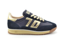 Back 70 donkerblauwe sneakers met goud