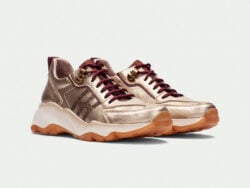 Hispanitas gouden sneakers met bordo