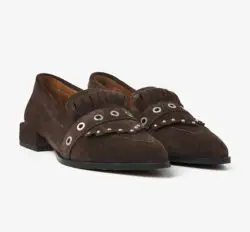 Via Vai bruin suede loafers