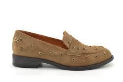 Babouche loafers bruin suede/studs