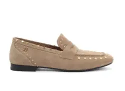 Babouche beige loafers met studs