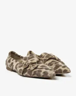 Via Vai loafers met leopardprint