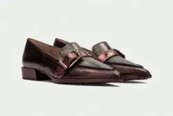 Hispanitas loafers groen-bordo leer