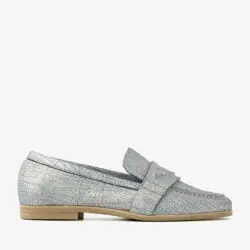 Via Vai loafers zilver-blauw metallic leer