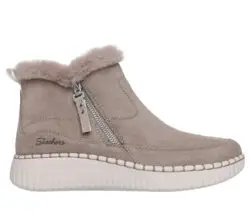 Skechers taupe suede enkellaarzen