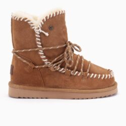 Warmbat veterboots cognac suede/wol