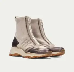 Hispanitas enkellaarzen beige-brons