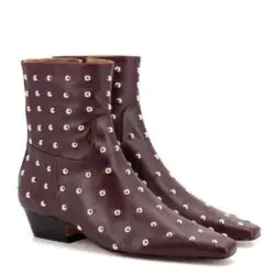 Toral bordo enkellaarzen met studs