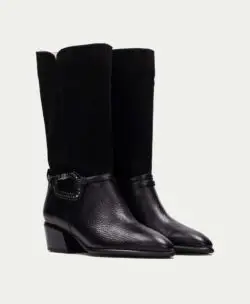 Hispanitas zwarte laarzen leer/suede