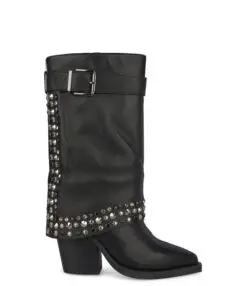Alma en Pena westernlaarzen zwart leer/studs