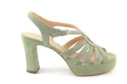 Unisa sandalen  hak lichtgroen suede