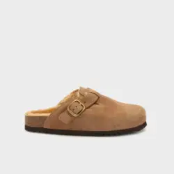 Scholl muilen taupe suede/wol