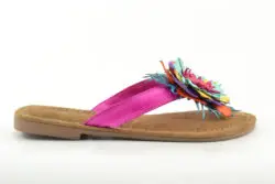 Lazamani slippers fuxia multi flower