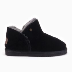 Warmbat dames pantoffles Willow black suede