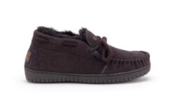 Warmbat dames pantoffels donkerbruin
