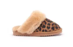 Warmbat dames pantoffels panterprint