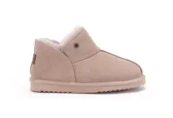 Warmbat dames pantoffels taupe suede