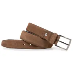 Floris van Bommel herenriem cognac suede