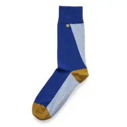 Floris van Bommel herensokken blauw combi 1-pack