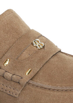 Bibi Lou taupe suede mocassins