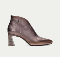 Hispanitas taupe enkellaarzen leer