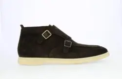 van Bommel gespschoenen donkerbruin suede H