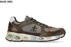 Premiata luxe sneakers Mase groen/grijs