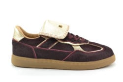 Babouche sneakers bordo/gold