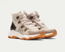 Hispanitas beige veterboots met teddy