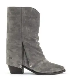 Babouche laarzen grijs suede met kap