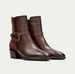 Hispanitas bruin leren enkellaarzen