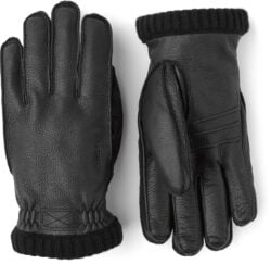 Hestra handschoenen zwart leer