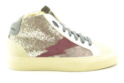Stokton luxe mid sneakers Bolt-D wit/zilver