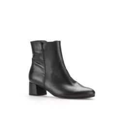 Gabor Gabor zwart leren enkellaarzen met hak