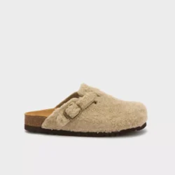 Scholl Scholl taupe muilen met wol