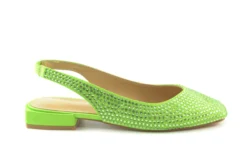 Alma en Pena Alma en Pena ballerina's groen satijn/strass