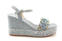 Alma en Pena Alma en Pena sandalen sleehak V23509 lichtblauw