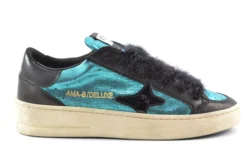 AMA Brand AMA Brand luxe sneakers petrol-zwart