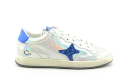 AMA Brand AMA luxe sneakers zilver metallic-blauw