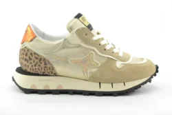 AMA Brand AMA luxe sneakers beige-goud-panter