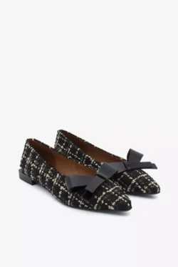 Angel Alarcon Angel Alarcon zwarte tweed ballerina's