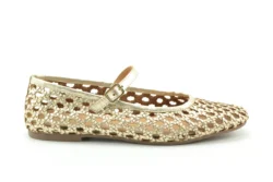 Atelier Tropezien Atelier Tropezien ballerina goud vlechtleer
