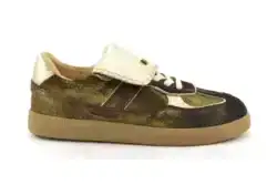 Babouche Babouche bruine sneakers met goud