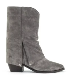 Babouche Babouche laarzen grijs suede met kap