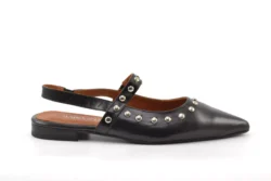 Babouche Babouche zwarte slingbacks met studs