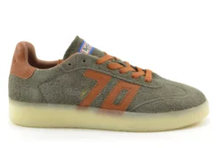 Back 70 Back 70 groene suede sneakers met bruin