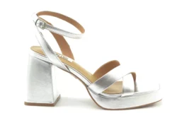 Bibi Lou Bibi Lou sandalen hak metallic zilver leer