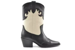 Bronx Shoes Bronx westernlaarzen zwart/off white leer