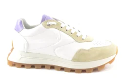 Bronx Shoes Bronx lage sneakers wit/lila leer