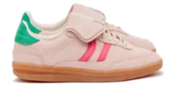 Coolway Coolway roze suede sneakers met groen